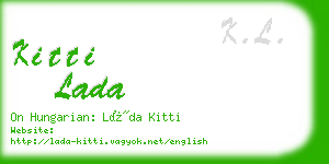 kitti lada business card